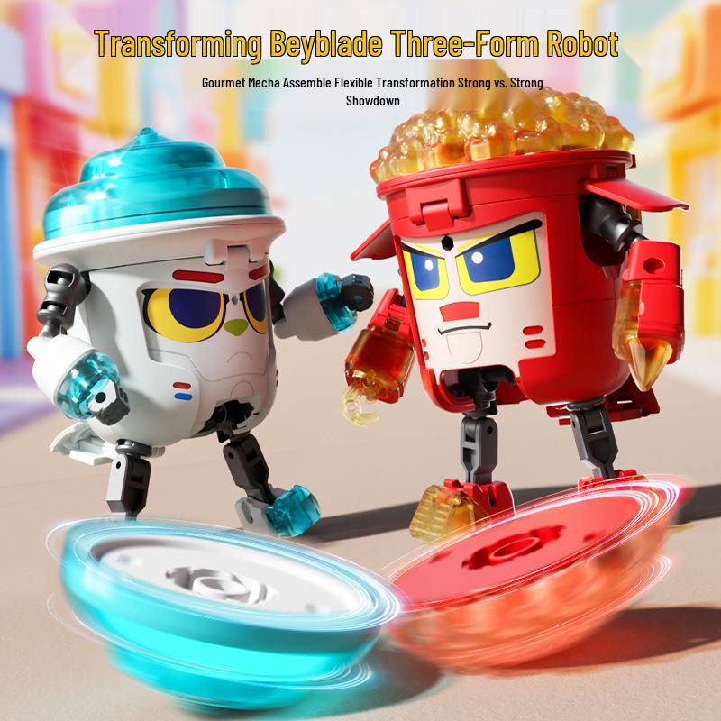 Three-Form Robot Mech Spinning Top - Children's Educational Deformation Toy