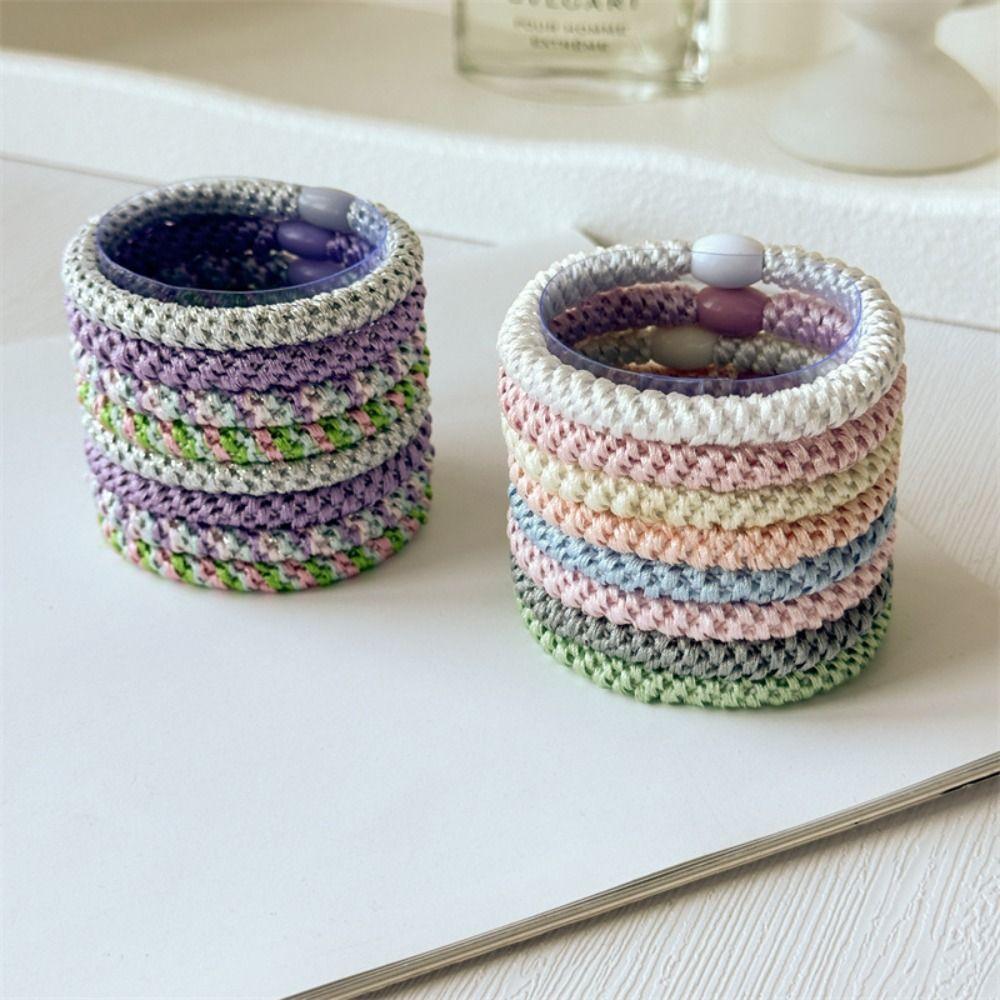 8pcs/Set Hair Tie Rubber Band Ponytail Holder Colorful Hair Scrunchies  Spring Summer