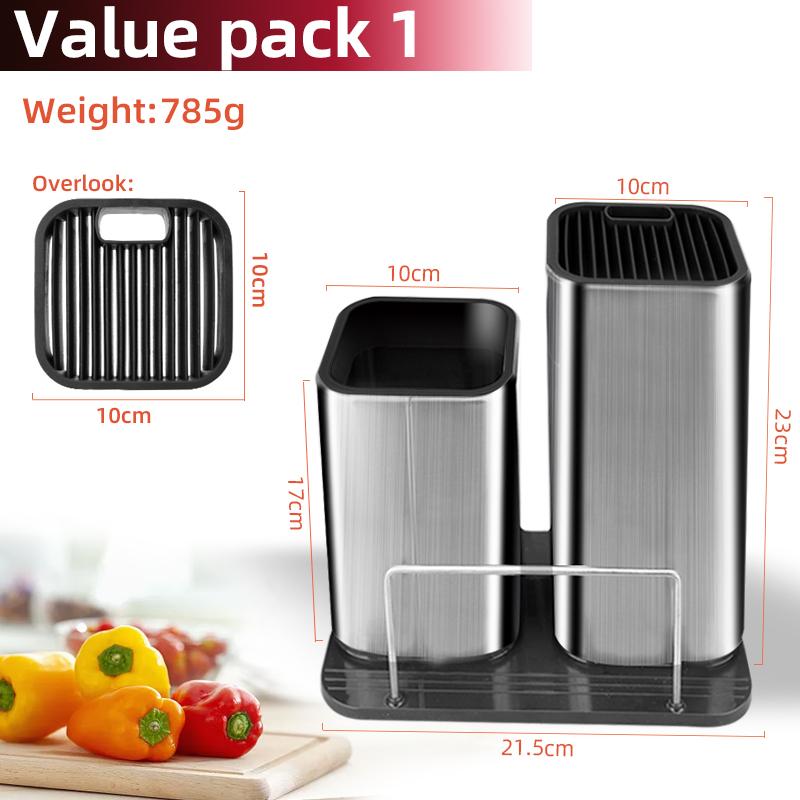 Knife Stand Holder For Kitchen Knife Stainless Steel Knife Holder Stand Block High End Kitchen Accessories