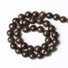 Bronzit Kaffee Messing Stein Natürliche Runde Perlen 15" Strang Glatte Lose Zwischenperlen 4/6/8/10/12mm für Schmuckherstellung DIY Armbänder Zubehör