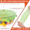 6pcs Silicone Cover Stretch Lids Reusable Durable and Expendable Lids Silicone Covers for Fresh Food Leftovers Keep Food Fresh