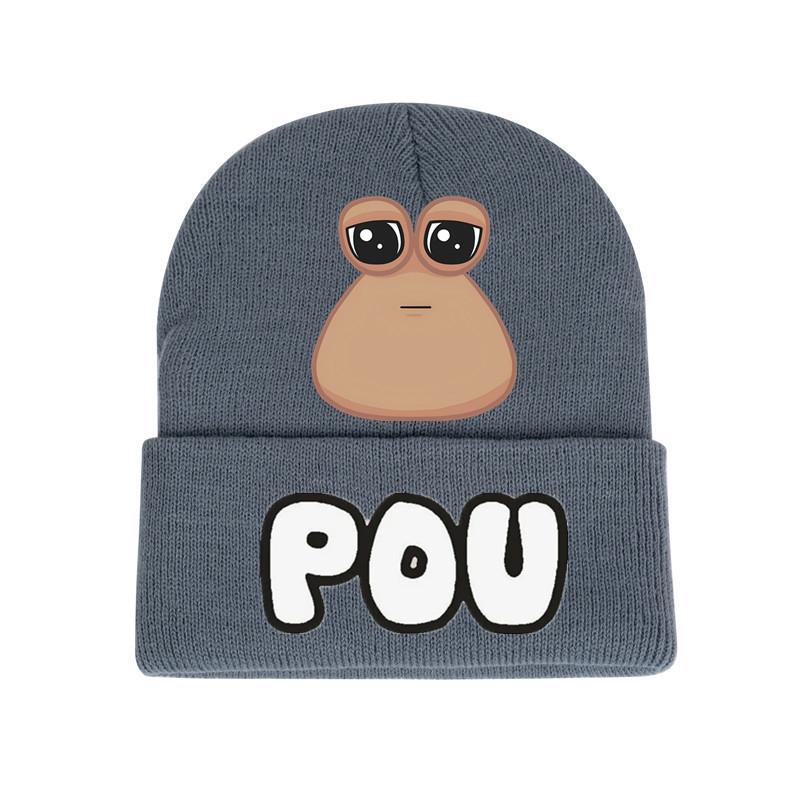 Pou My Pet Alien Knit Beanie Acrylic Thermal Winter Hat For Adults Unisex Cold Weather Gear