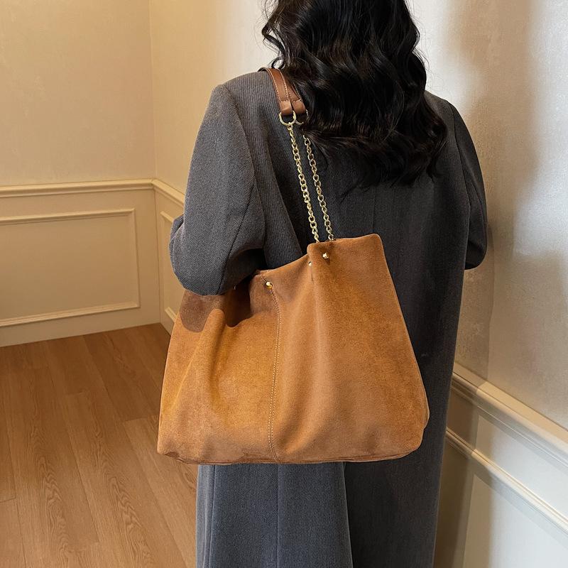 Velvet Simple Casual Top Handle Bag Women Fashi Large Capacity Tote Shoulder Bag Textured Casual and Versatile Storage Bags