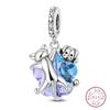 Shining 925 Silver Zircon Inlaid with Winter Designer Charms Beads Fit Wedding and Festival DIY Fine Jewelry Gifts