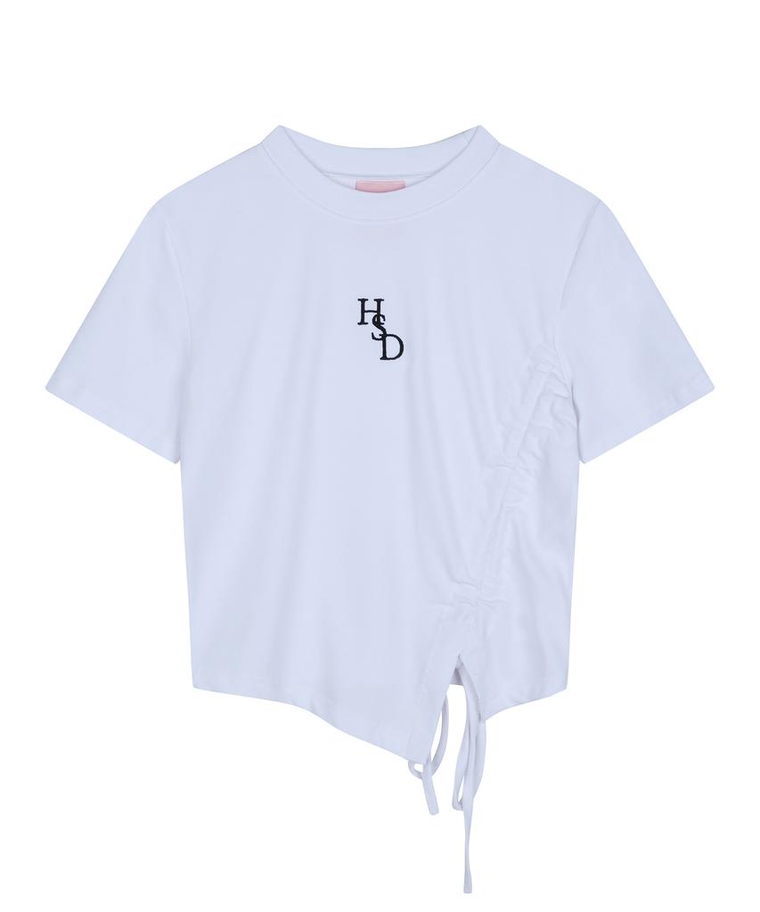 HIGH SCHOOL DISCO Hsd Symbol Ribbon Point Crop Top White