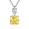 Pear and Square Cut Pendant Necklace Sparkling Design for Women