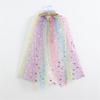 Girls Lightweight Sheer Princess Cape for Fantasy Dressing Up and Birthday Parties Soft Nylon Fabric Costume Accessory