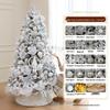 2M Luminous White Flocked Christmas Tree for Home or Window Decoration