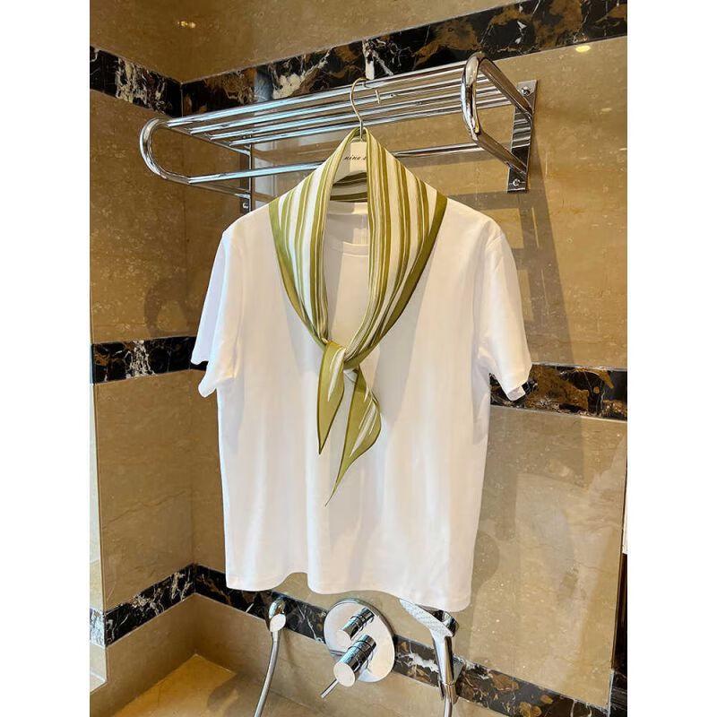 NINA SOLOR Double Georgette Diamond Silk Scarf