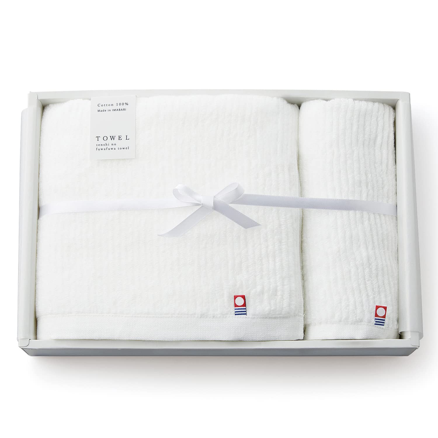 

Dolce Duo Imabari Towel Face Towel Bath Towel Fluffy Family Cheerful Made in Japan Set, & [Gift Set/Boxed] Towel, Celebration, Celebration, Return, белый