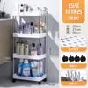 Movable Gap Storage Rack Multifunctional Cart Storage Shelf Slim Slide Organizer Shelf Kitchen Bathroom Livingroom Holders Racks