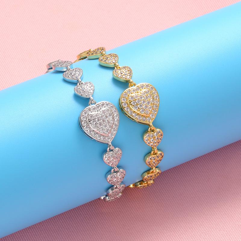 Mikro-Inlay Zirkon Armband, Wind Voll Diamant Armband, Schmetterling Liebe Weizenähre Geometrisches Muster Armband Vl167