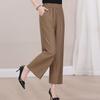 Summer High Waist Wide Leg Pants Women Clothes Casual Elastic Waist Plus Size Black Pants