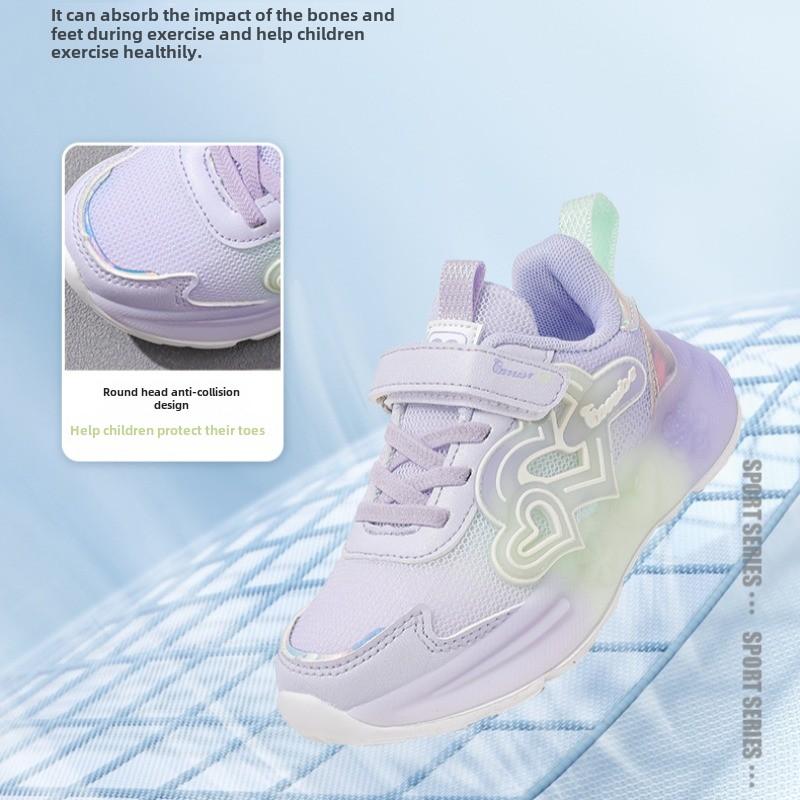 WARRIOR Classmate Spring and Autumn New Girls Breathable Sports Shoes Children's Mesh Casual Shoes Lightweight Running Shoes