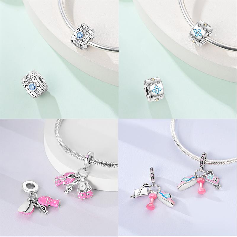Funny Copper Metal Sail Beach Plane Mojito Sunbathing Holiday Diary Charm Bead Components Bead Components Compatible With Pan Authentic Original