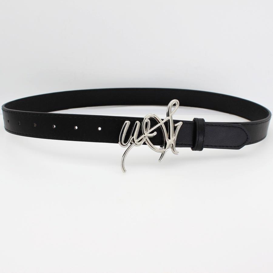English Letter Buckle Belt, Jeans Dress Accessories Personalized Belt Women