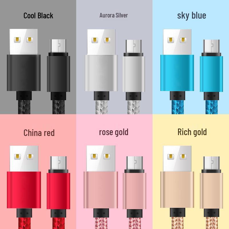 3m Pure Copper Nylon Braided Charging Cable for Apple, Android, Type-C, Honor, Huawei