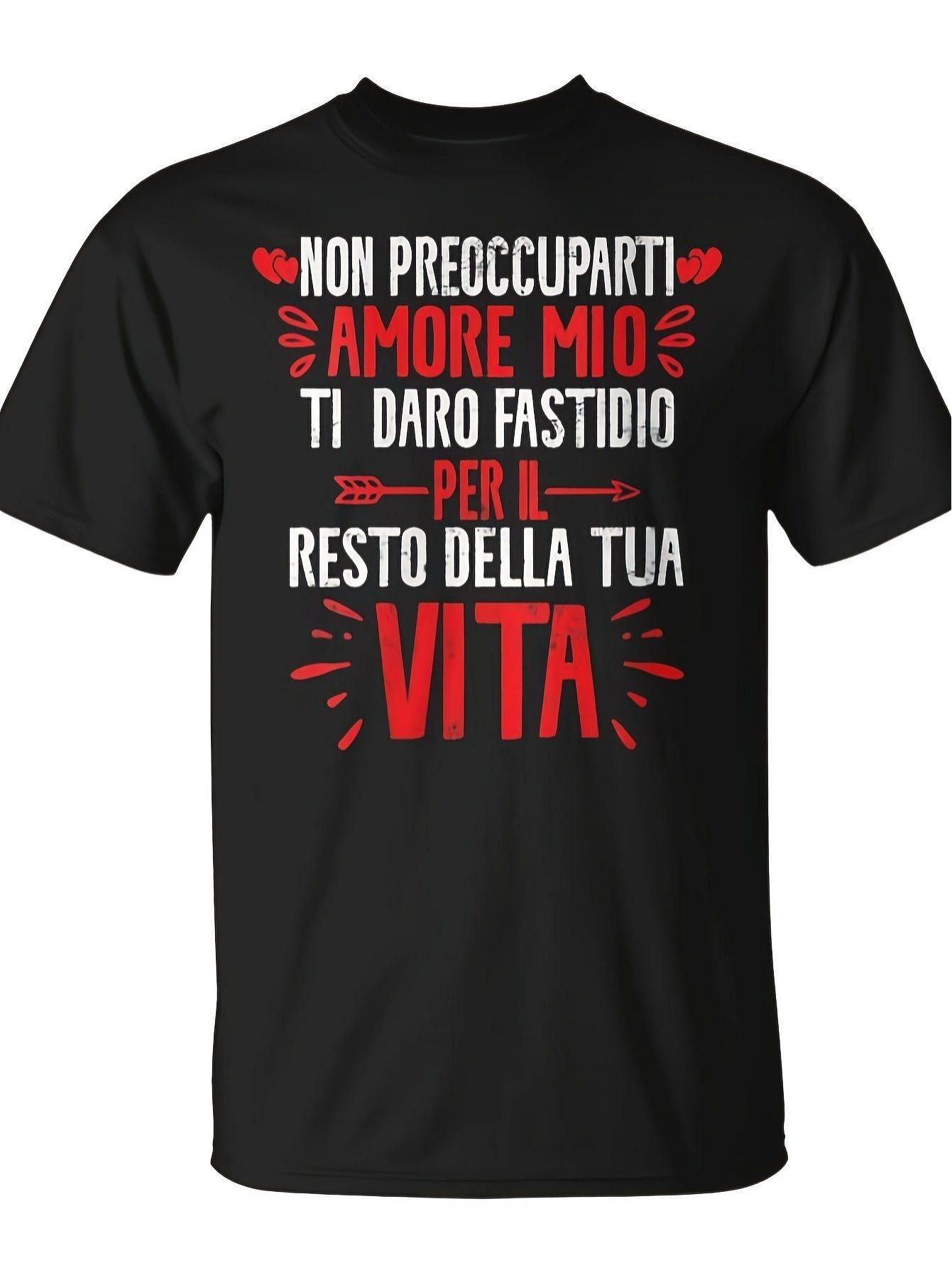 Couple s Valentine s Day T-shirt - Italian Love Print XXXXL