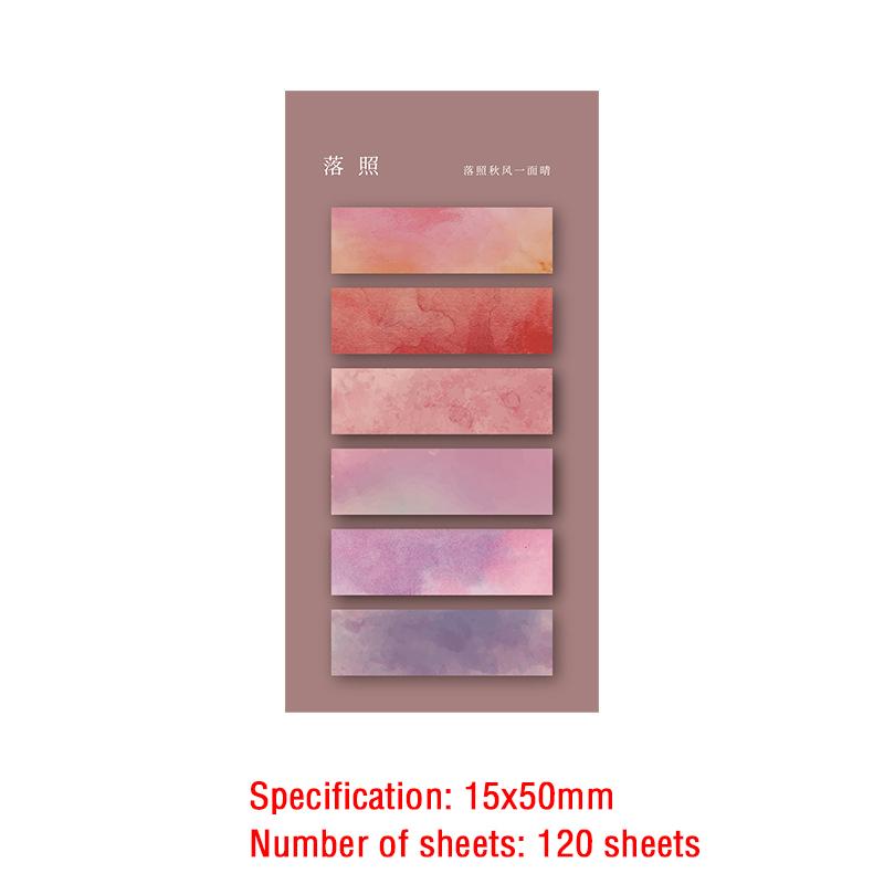 120 Sheets Posted It Self-Adhesive Sticky Notes Cute Index Memo Pad Bookmark Annotation Books Page Marker Stationery Supplies