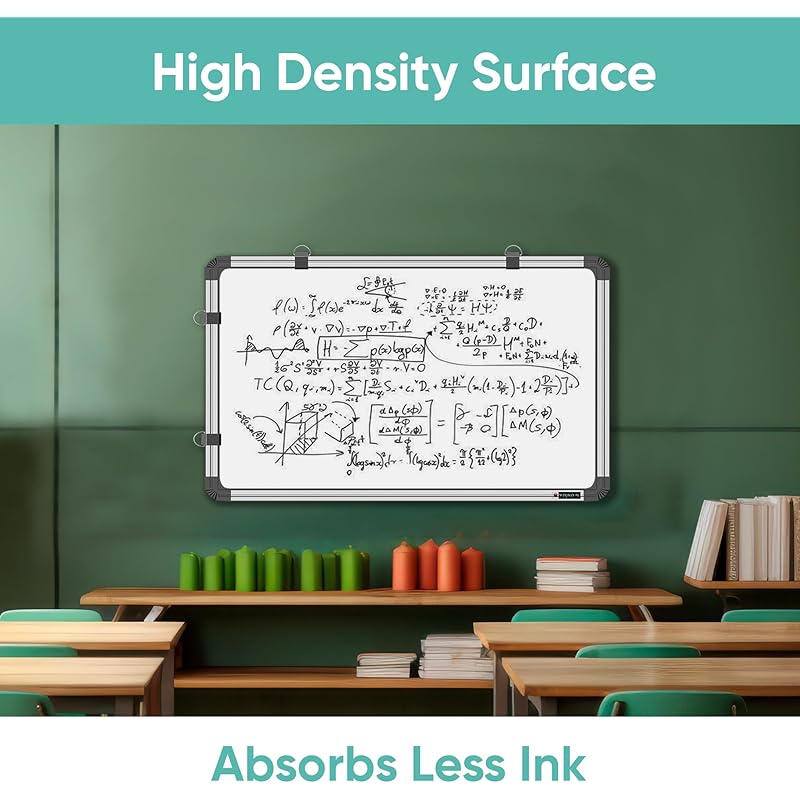 Yajnas 16X23 Inch Non Magnetic Double Sided Whiteboard & Chalkboard, Both Side Writing Board Includes 1 Whiteboard Duste