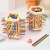 Wooden Stick Montessori Puzzle Toy For Kids Educational Game Board Fun Activity