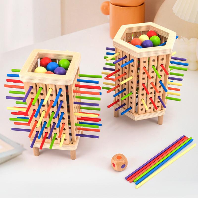 Wooden Stick Montessori Puzzle Toy For Kids Educational Game Board Fun Activity