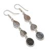 Titanium Druzy Gemstone Handmade 925 Sterling Silver Jewelry Earring 2.36" KJ-1672