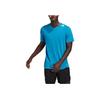 Adidas Sports Breathable V-Neck Casual Short Sleeve T-Shirt Men Tops Lake-Blue HB9199