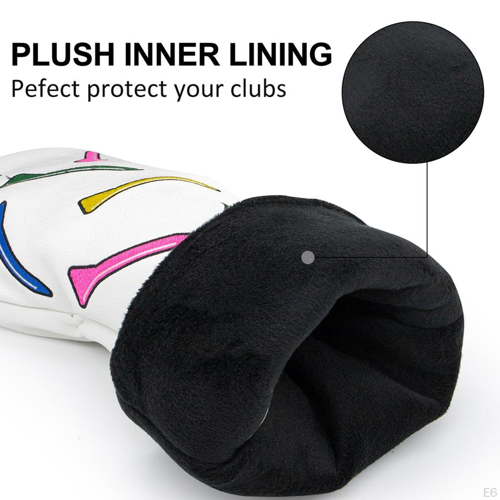 3Pcs Golf Cover 1 3 5 UT Hybrid Headcover Interchangeable Number Tag Golfer Equipment Accessories