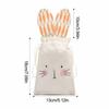 Easter Egg Pouch Cute Easter Bunny Ears Bags Burlap Carrot Rabbit Candy Bags Festival Drawstring Gift Bags Happy Easter Decor