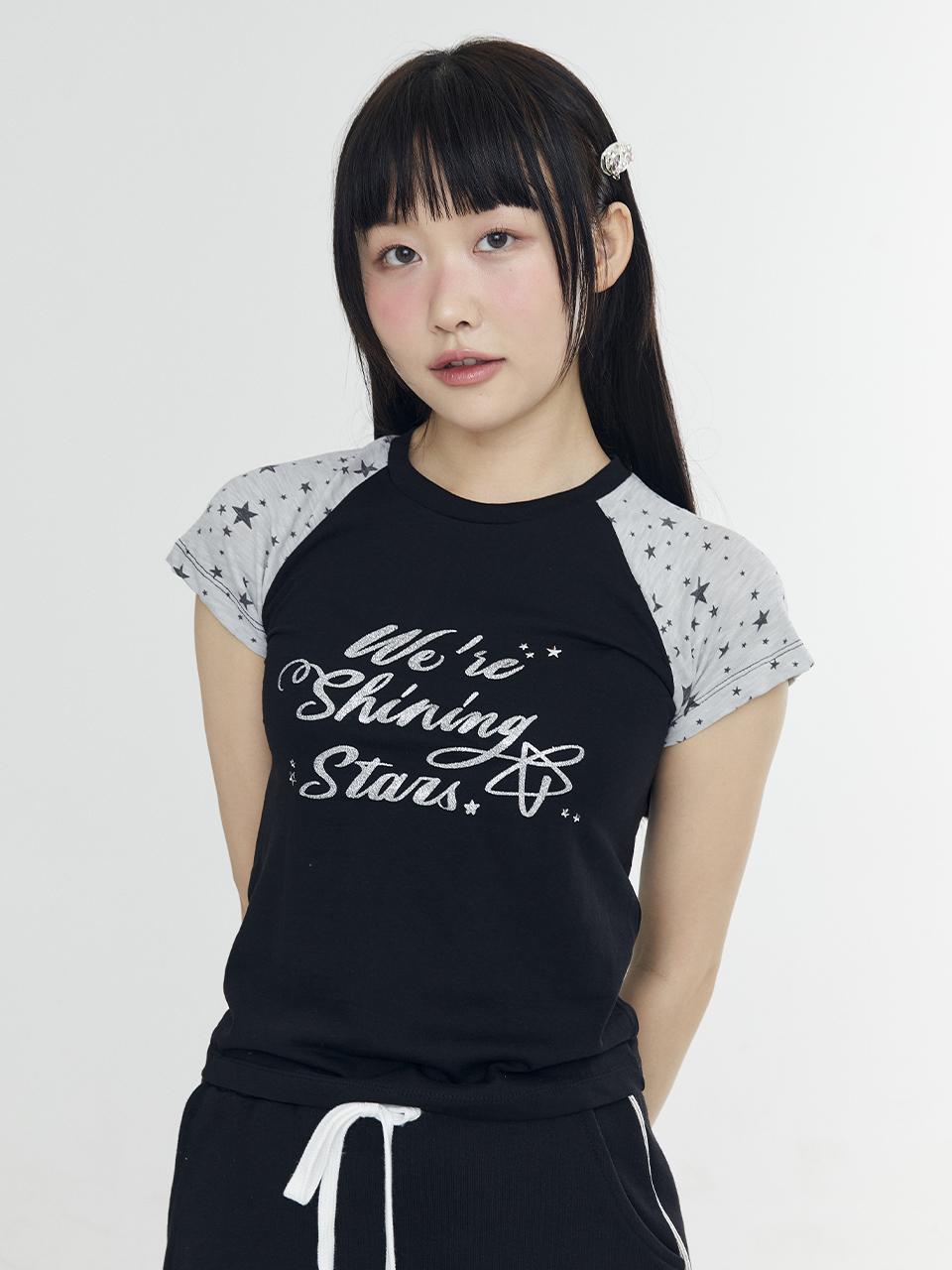 Adore Bell Shining Star Raglan Tee - Black Free