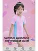 Girls' Quick-Drying One-Piece Swimsuit for Ages 2-11: Fashionable and Professional for Sports and Vacations