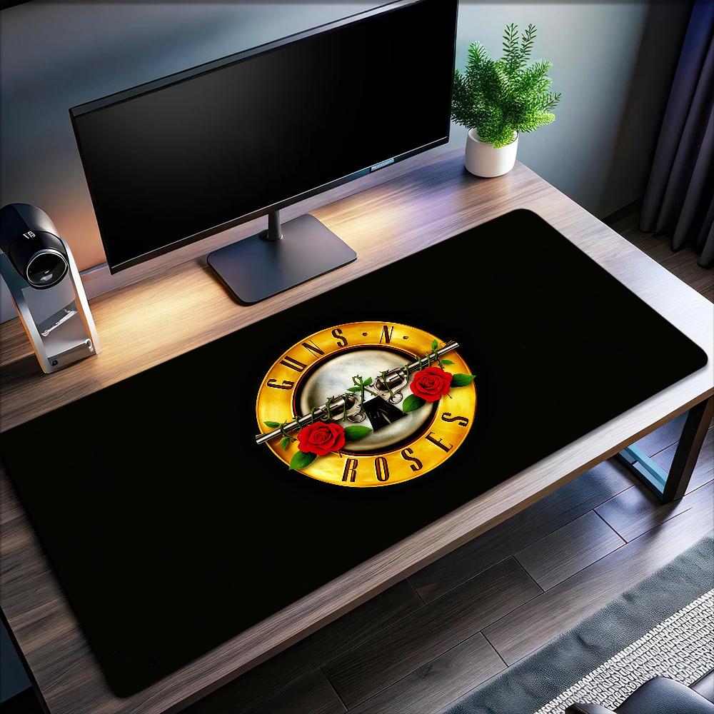 N Rock Mouse Pad MousePad ROSES Non-slip Lockedge Office Student Gaming Thickened Band Large Writing Hard G-GUNS Pad Cushion