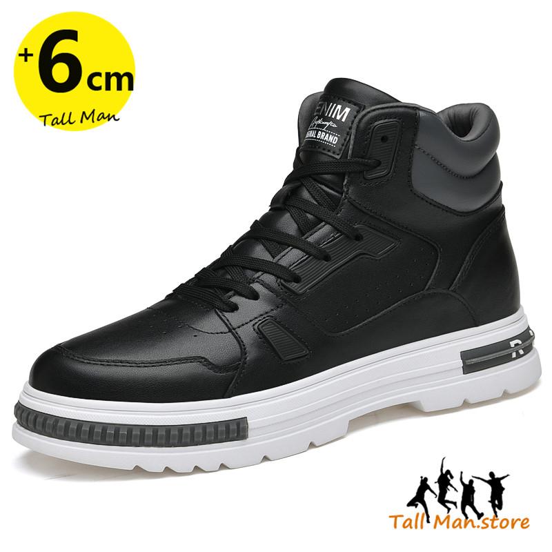 מגפיים נעלי ספורט גברים נעלי הגבהה גובה גבר מדרסים להגבהה 6 ס"מ נשים נערה עור