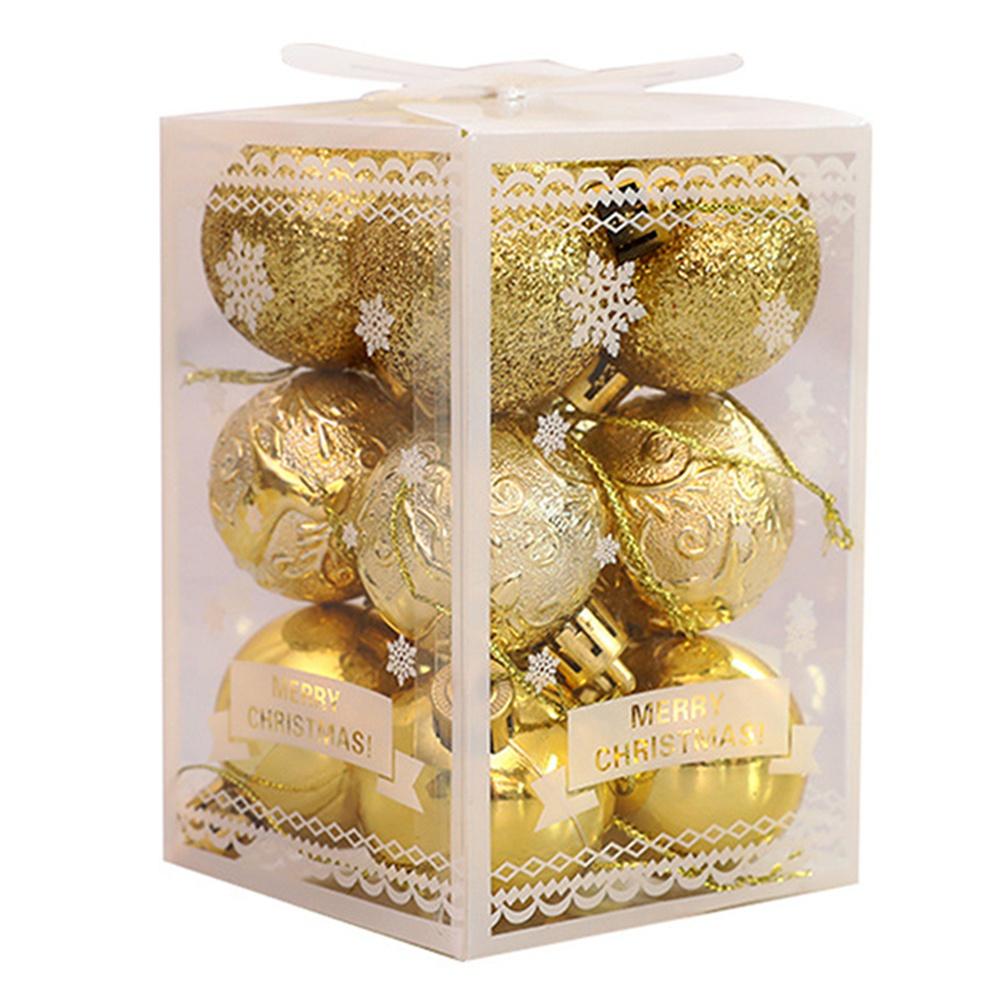 12pcs Christmas Ball Ornament Xmas Tree Ball Bauble Hanging Pendants Home Party Decor 2025 New Year Gift Noel Navidad