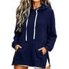 Women's Casual Loose Fit Mid Length Corduroy Hoodie for Everyday Wear