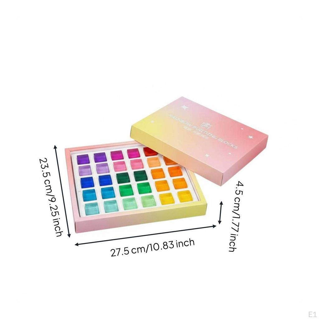 Building Blocks Creative Play Rainbow Acrylic ChildCentered Influenced Colorful Cubes for