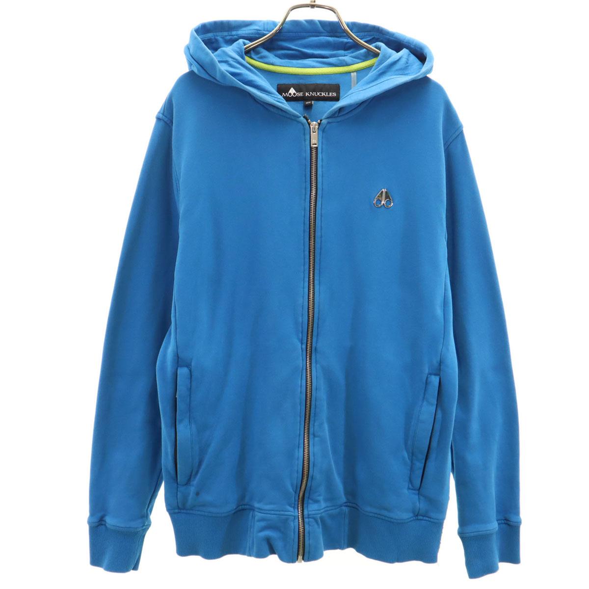 

MOOSE KNUCKLES Made in Portugal Long sleeve sweat Zip hoodie M light blue Men s Used
