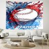 Custom Name Baseball Print Tapestry, Backdrop, Easy Setup, Ideal for Bedroom, Office & Living Room, with Aesthetic Wall Hanging Decor.