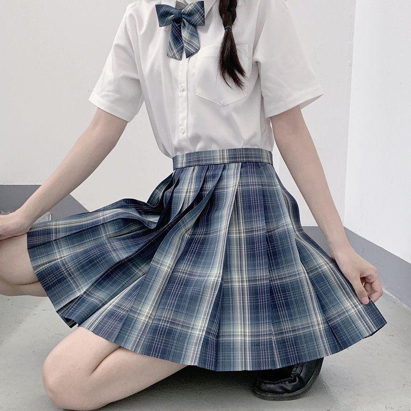 Original JK Academy Style Women's Short Sleeve White Shirt with Pointed Square Collar