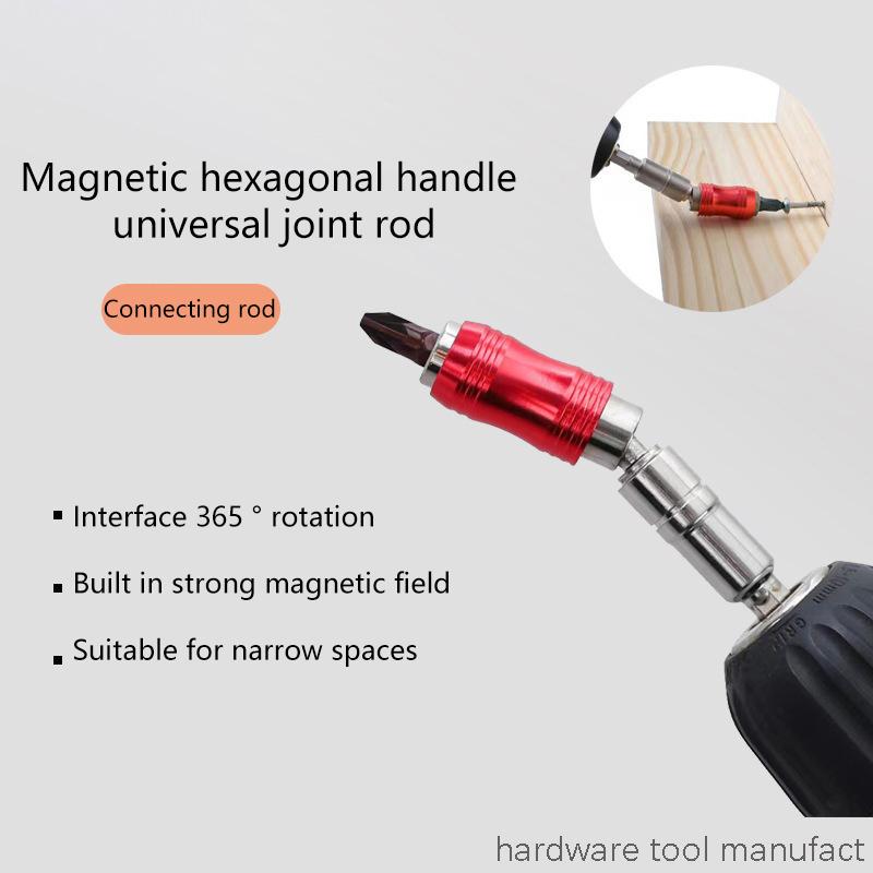 1/4 Inch Hex Magnetic Screw Drill Tip Quick Change Locking Bit Holder Drill Screw Tool Drive Guide Drill Bit Extension Rod