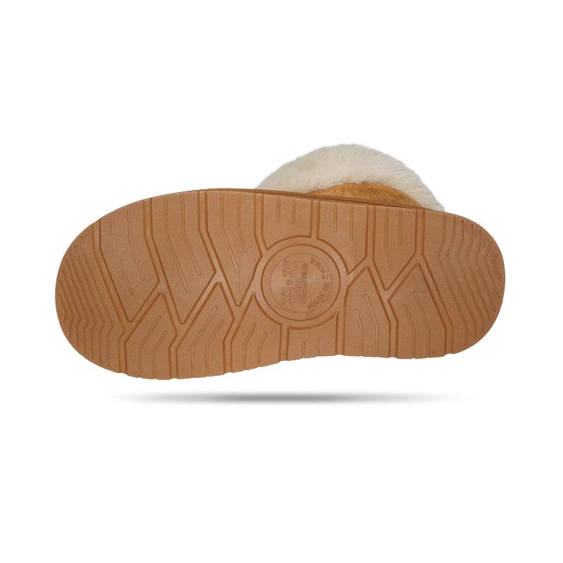 Women's Warm Home Cotton Shoes with Velvet In Autumn and Winter, Thick Soles and Anti Slip Fur, Wearing Cotton Slippers Outside The Mouth