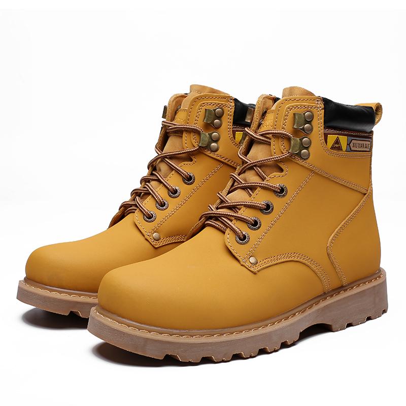 Men Genuine Leather Winter Ankle Women Tactical Trekking Snow Yellow Designer Tactical Boots Outdoor for Men Work Shoes Sneakers