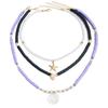 Bohemia Shell Beaded Necklace With Handcrafted Geometric Pendant For Women