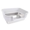 Stainless Steel Cat Litter Box Low Side Entry Litter Box High Side Spill Proof Cat Litter Box for Home Light Grey