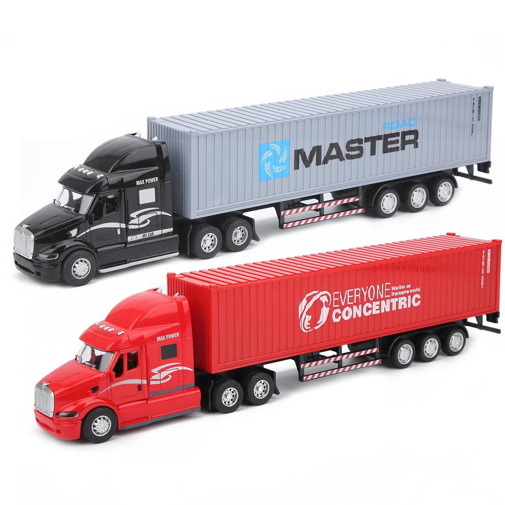 Alloy Car Model Car  Alloy Simulation Container Car Model Children Kid Pull Back Car  with Sound Light Children Car