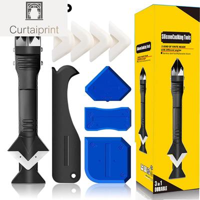 3 In 1 9pcs Silicone Remover Sealant Smooth Scraper Caulk Finisher Grout Kit Tools Floor Mould Removal Hand Tools Set
