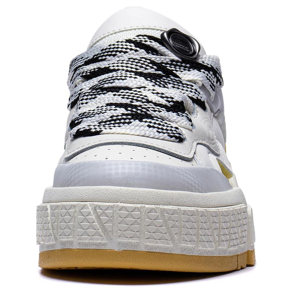 Li Ning 001 Unblock Classic Casual Durable Lightweight Low Top Skate Shoes Women sneaker White Platinum AGCT096-2