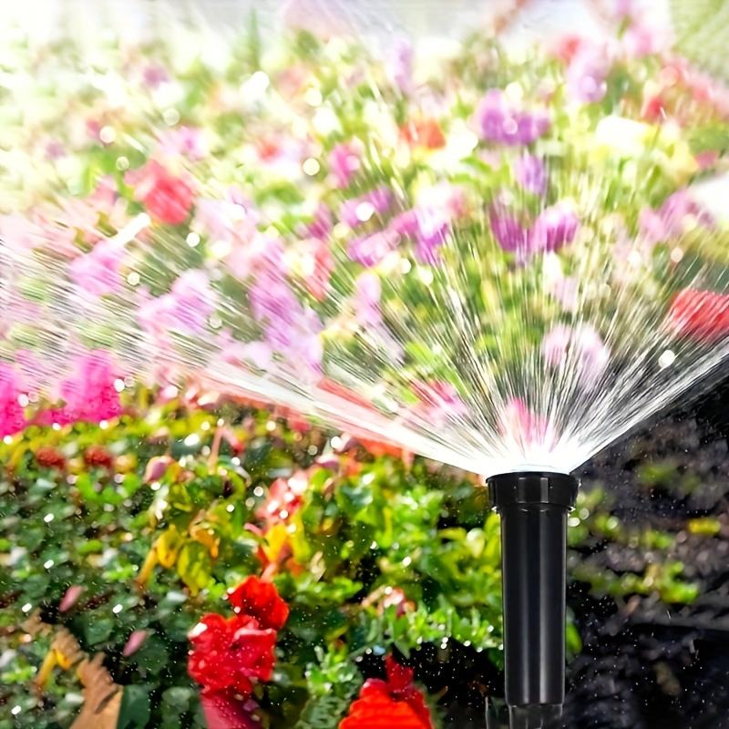 360 Degree Rotating Pop Up Sprinkler Head High Pressure Retractable Plastic Garden Irrigation Tool For Lawn Flower Bed Watering