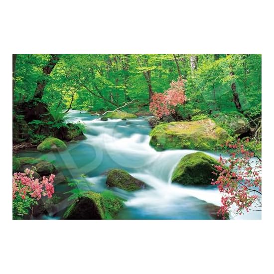 EPOCH 1000-Piece Jigsaw Puzzle Oirase Mountain Stream - Aomori (50x75cm) 09-041s with Glue, Spatula,